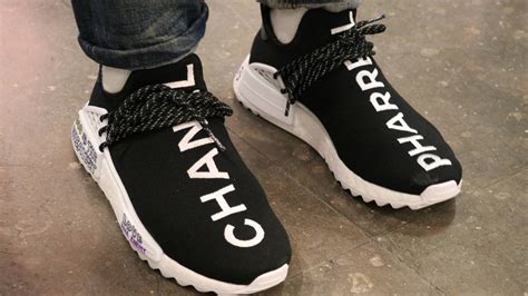 chanel x pharrell williams x adidas originals hu nmd retail|adidas pharrell x chanel nmd.